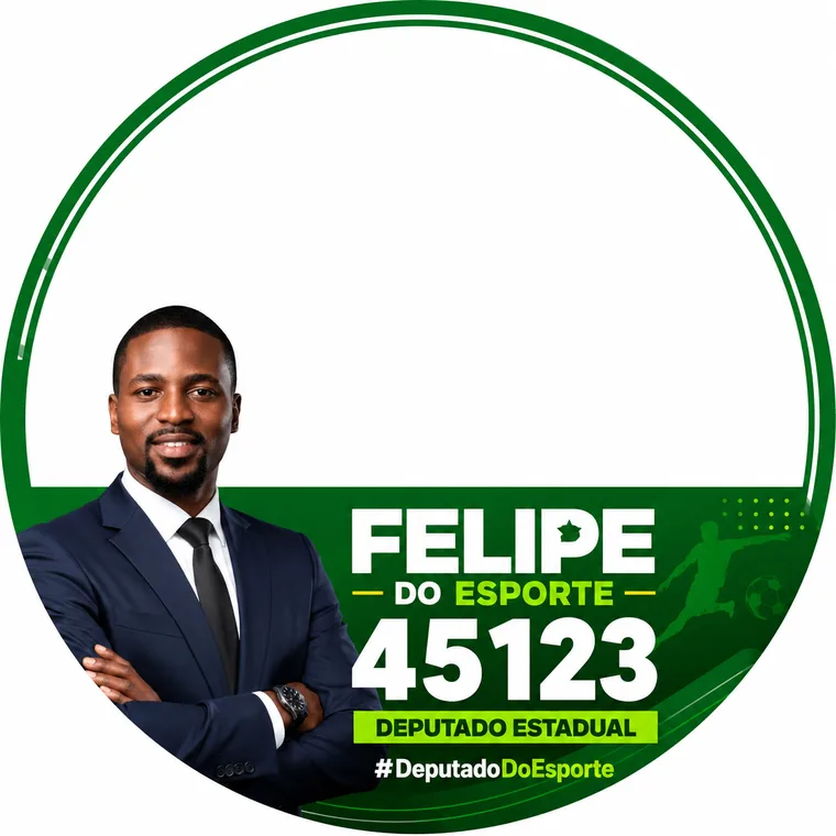 Moldura verde de Felipe do Esporte 45123