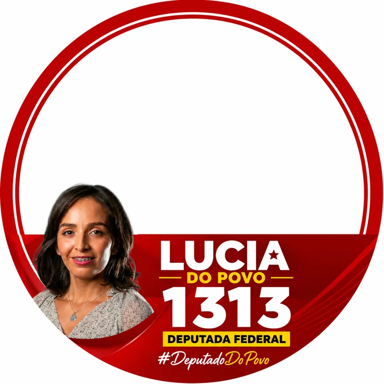 Moldura vermelha de Lucia do Povo 1313